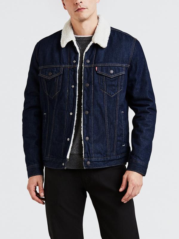 Bunda LEVI'S Type 3 Sherpa Trucker Rockridge Trucker Modrá