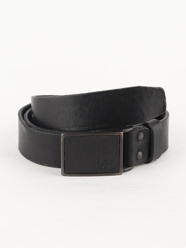 Pásek Lee Square Buckle Belt Black Černá
