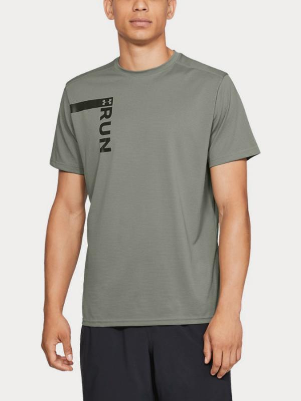 Tričko Under Armour Run Tall Graphic Ss Šedá
