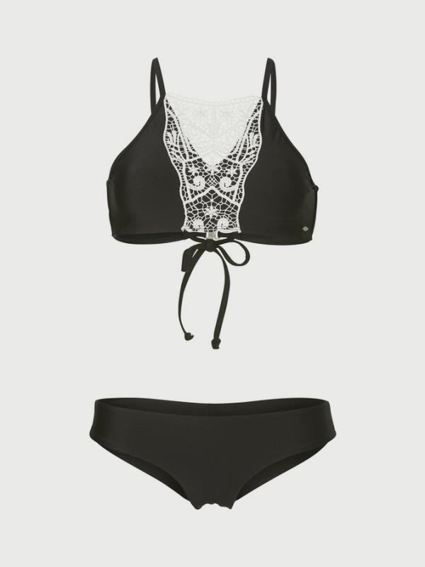 Bikiny O´Neill Pw Lace High Neck Bikini Černá