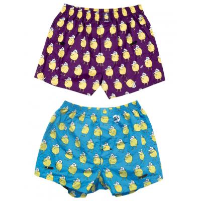 Trenýrky LOUSY LIVIN Lousy 2Pack Zitrone Saphir & Purple