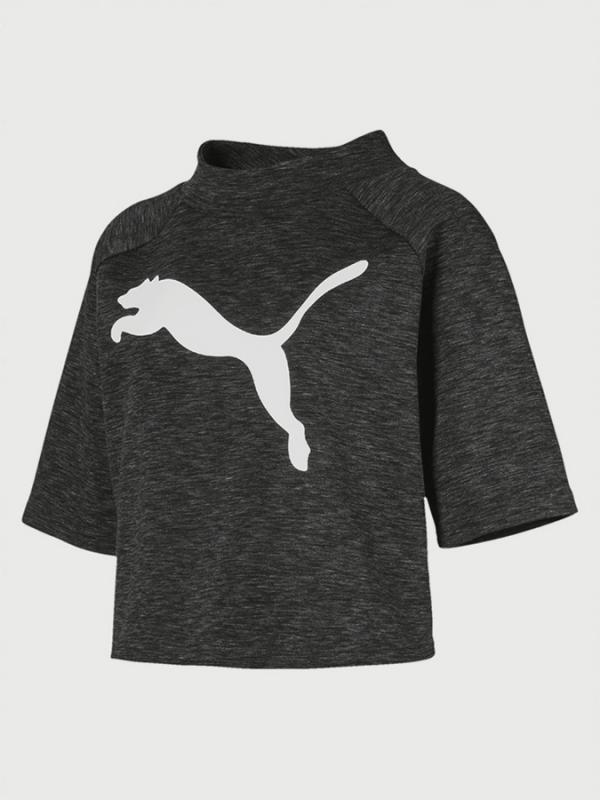 Tričko Puma EVOSTRIPE Sweat Tee Černá