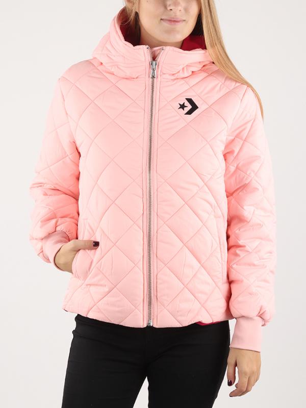 Bunda Converse W Quilted Poly Puffer Růžová