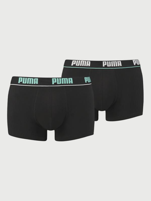 Boxerky Puma Basic Stripe Elastic Trunk 2 Pack Černá