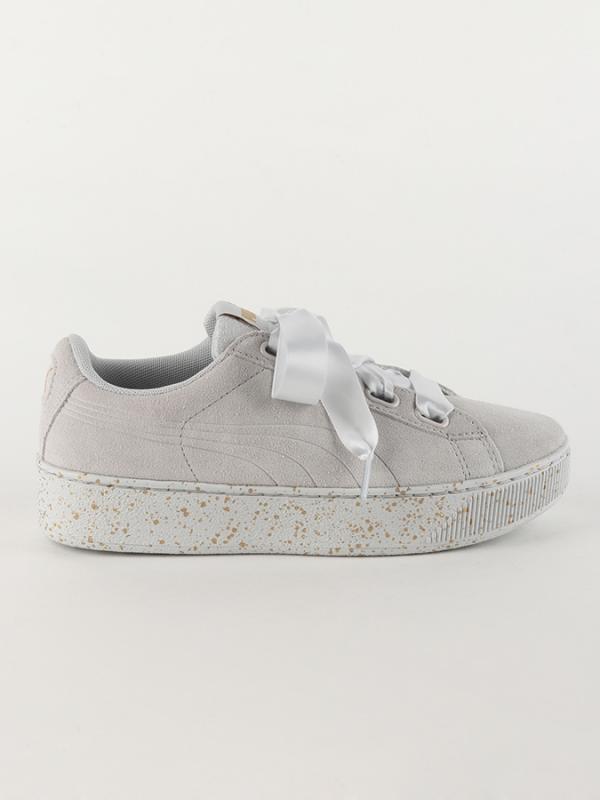 Boty Puma Vikky Platform Ribbon Šedá