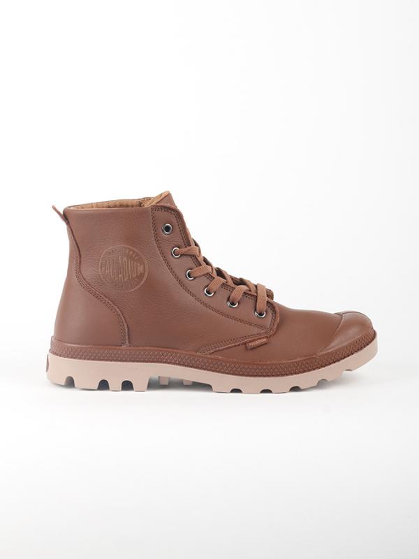 Boty Palladium Pampa Hi Leather Sunrise Hnědá