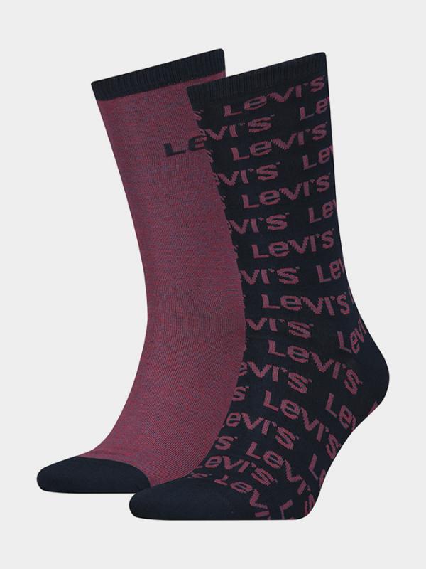 Ponožky LEVI'S 168Sf Regular Micro Stripe Logo 2 Pack Barevná