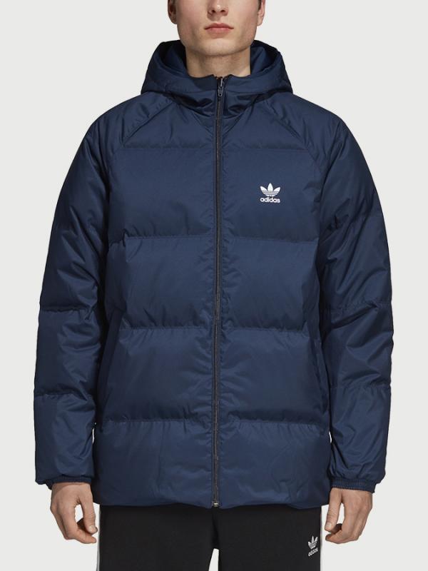 Bunda adidas Originals SSS Down Hood Modrá