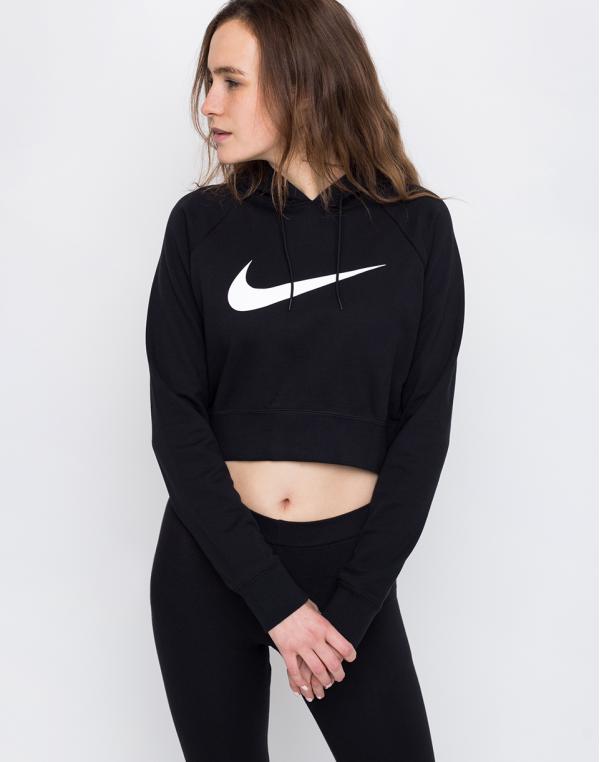Nike Sportswear Swoosh Hoodie Crop Black/White M
