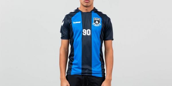 Hummel x Hanon Super Trimm Jersey Tee Total Eclipse/ Strong Blue