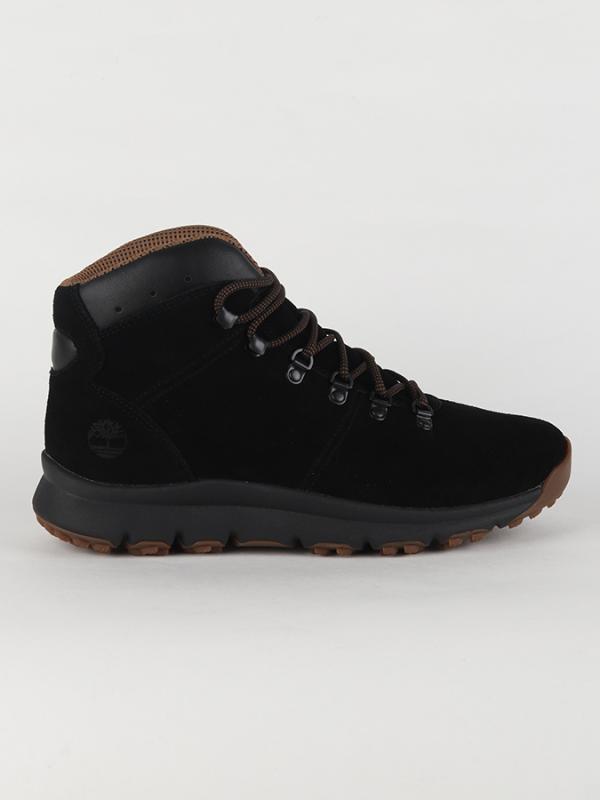 Boty Timberland World Hiker Mid Jet Black Černá