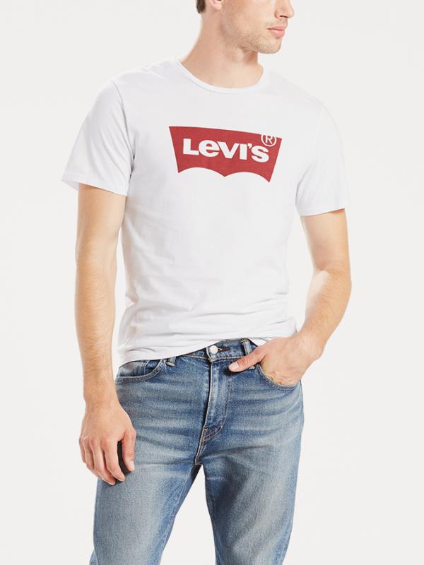 Tričko LEVI'S Graphic Set-In Neck Modrá