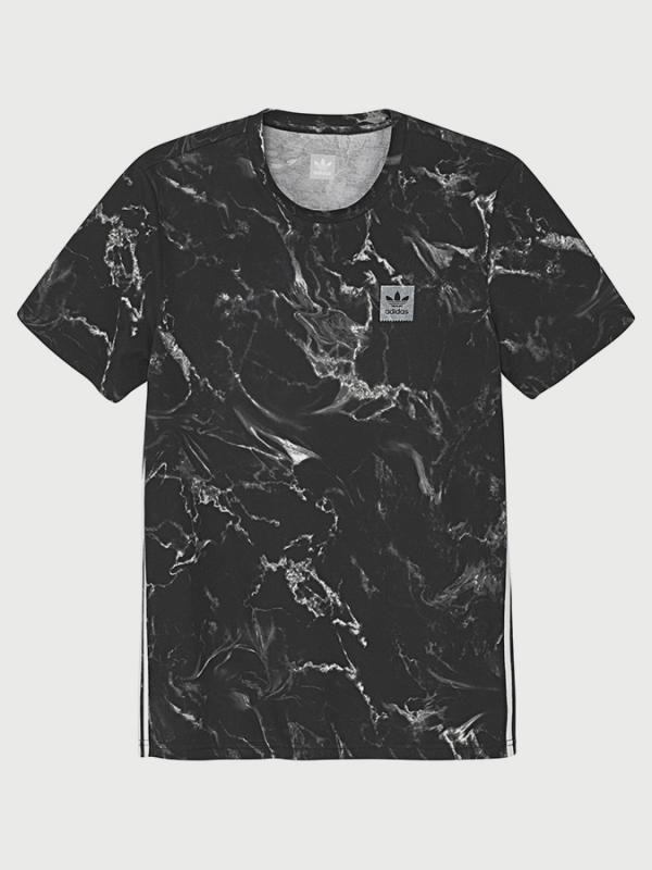 Tričko adidas Originals Mrbl Stripe Tee Černá