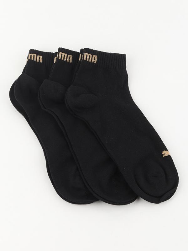 Ponožky Puma Unisex Quarter Plain 3 Pack Černá