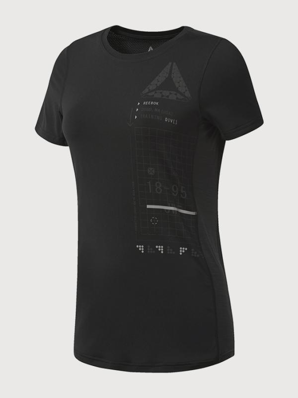 Tričko Reebok Activchill Graphic Tee Černá