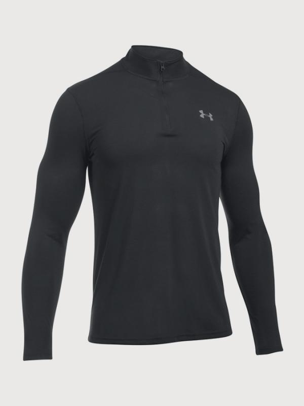 Tričko Under Armour Threadborne Fitted 1/4 Zip Černá