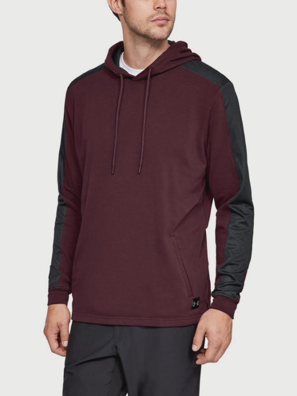 Mikina Under Armour Microthread Terry Po Hoodie Červená