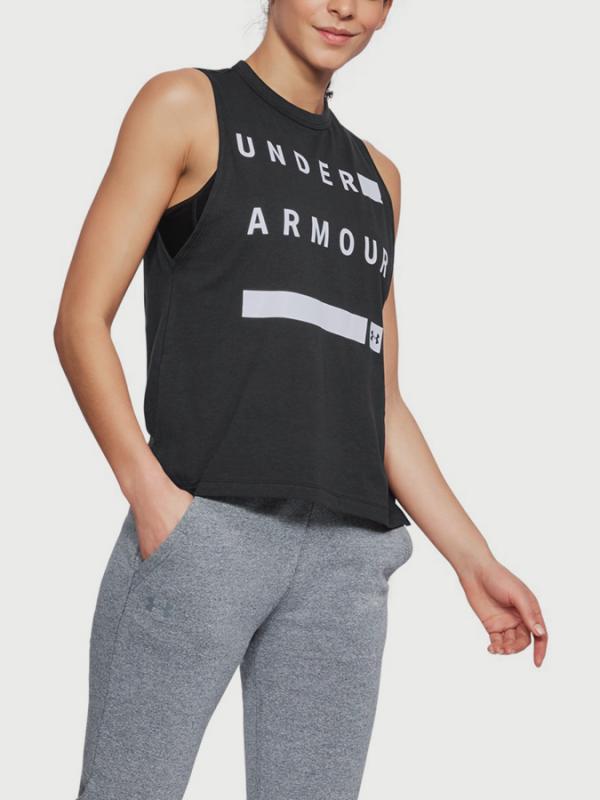 Tílko Under Armour Muscle Tank Linear Wordmark Černá