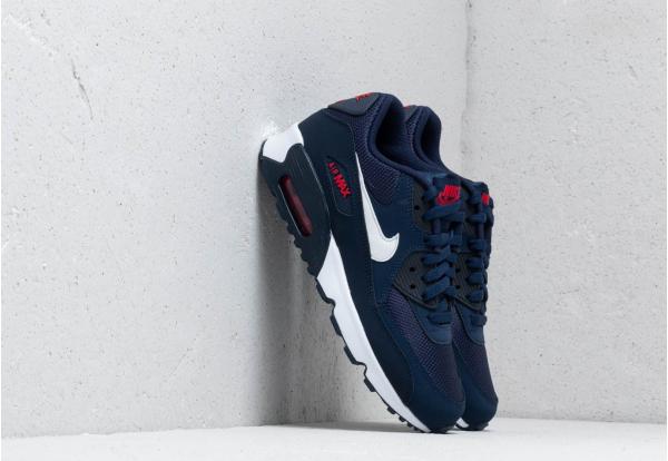 Nike Air Max 90 Mesh (GS) Midnight Navy/ White-University Red