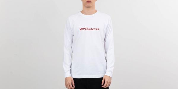 WOOD WOOD Han Long Sleeve Tee Bright White