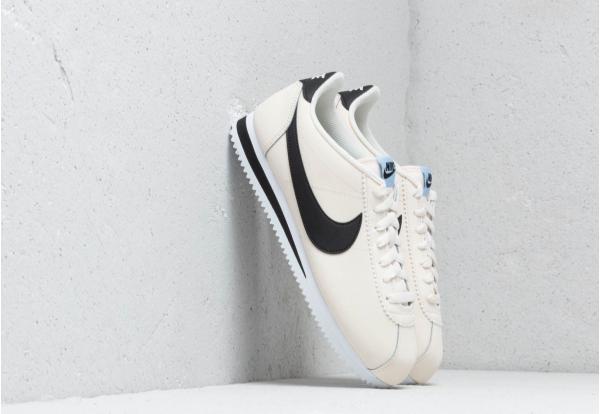 Nike Wmns Classic Cortez Leather Pale Ivory/ Black-Aluminum-White