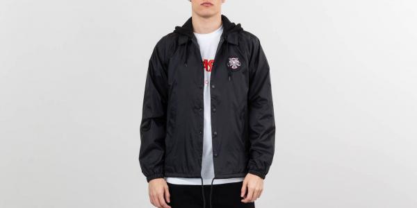 Independent x Thrasher Pentagram Cross Hooded Windbreaker Jacket Black