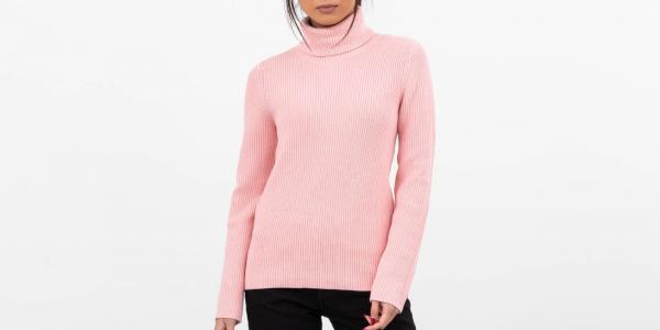 SELECTED Ellie Longsleeve Knit Rollneck Powder Pink