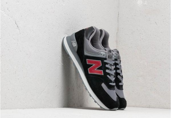 New Balance 574 Black/ Grey/ Red