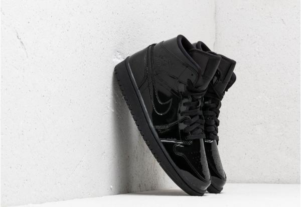 Air Jordan Wmns 1 Mid Black/ Black-Black