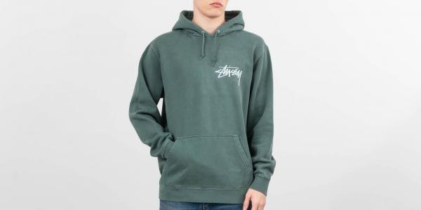 Stüssy Stoc Pig. Dyed Hoodie Pine