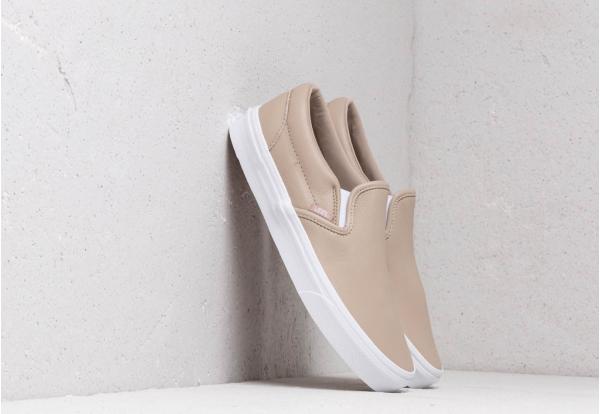 Vans Classic Slip-On (Leather) Humus/ True White