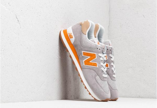 New Balance 574 Grey/ Orange/ White