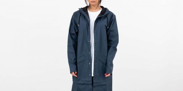Rains Long Jacket Blue