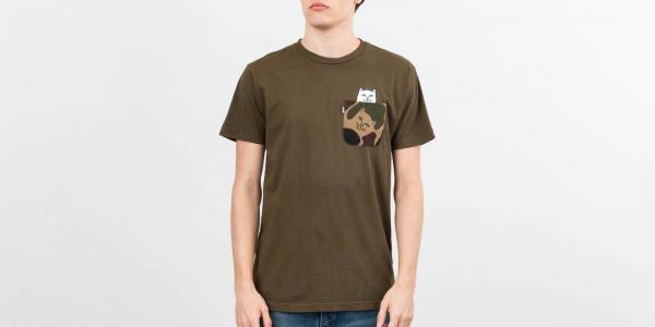 RIPNDIP Lord Nermal Camo Pocket Tee Army Camo