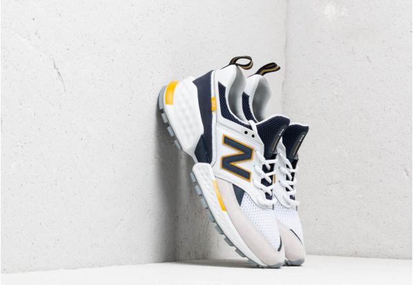 New Balance 574 White/ Blue/ Yellow