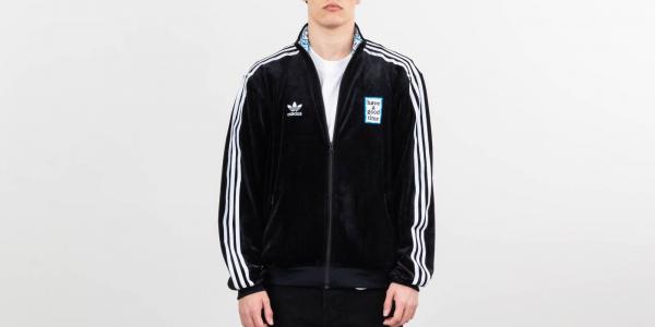 adidas x have a good time Velour Track Top Black
