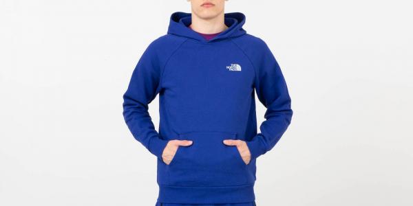 The North Face Raglan Red Box Hoodie Lapis Blue