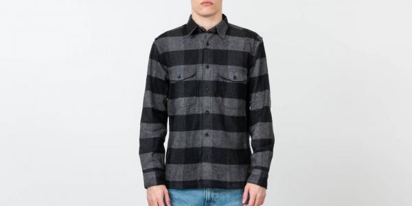 SELECTED Loosedean Longsleeve Shirt Black/ Grey