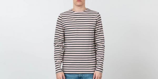 Norse Projects Godtfred Classic Compact Longsleeve Tee Multi Stripe Askja Red