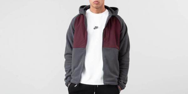 Nike SB Winterized Therma Hoodie Anthracite Burgundy/ Crush Black