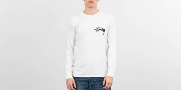 Stüssy Stock Pig. Dyed Longsleeve Tee Natural