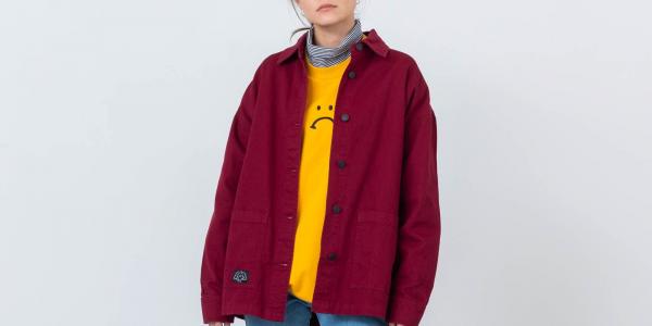 Lazy Oaf x Daria Chore Jacket Bordeaux