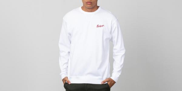Carhartt WIP Spill Script Longsleeve Tee White/ Blast Red