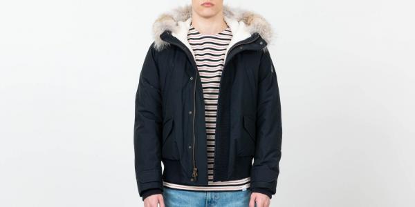 Woolrich X Aimé Leon Dore Polar Bomber Jacket Dark Navy