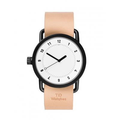 Hodinky TID Watches No.1. White + Natural Leather White + Natural Leather