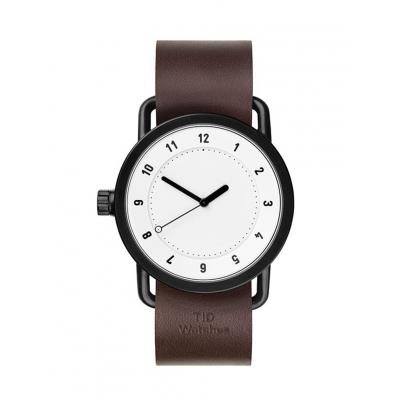 Hodinky TID Watches No.1. White + Walnut Leather White + Walnut Leather