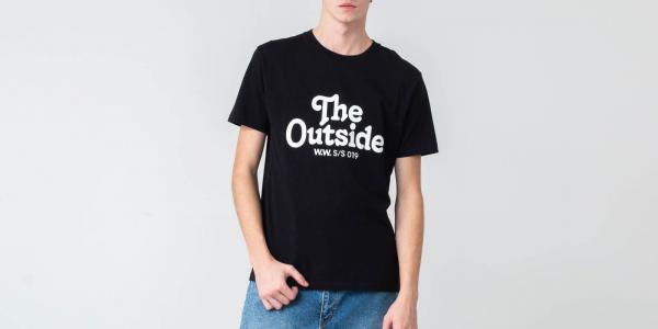 WOOD WOOD The Outside Tee Black