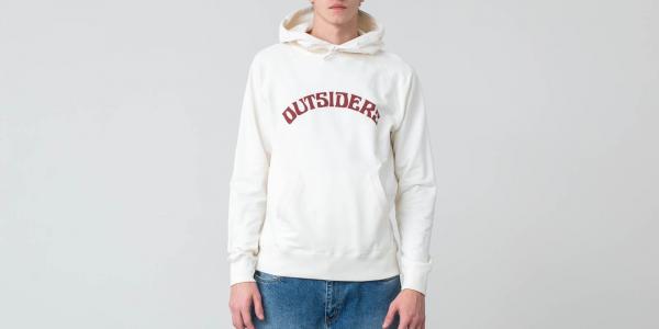 WOOD WOOD Fred Outsiders Popover Hoodie Off-White
