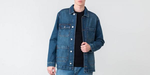 WOOD WOOD Gavin Jacket Worn Blue