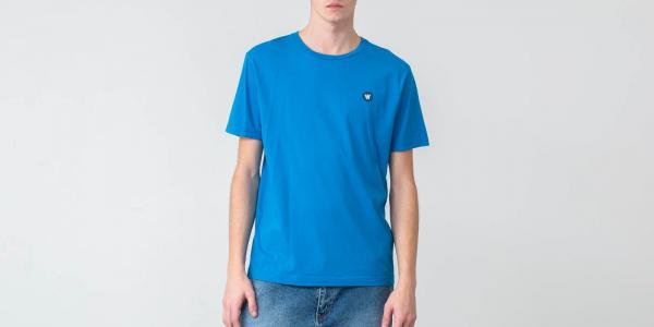 WOOD WOOD Ace Tee Bright Blue